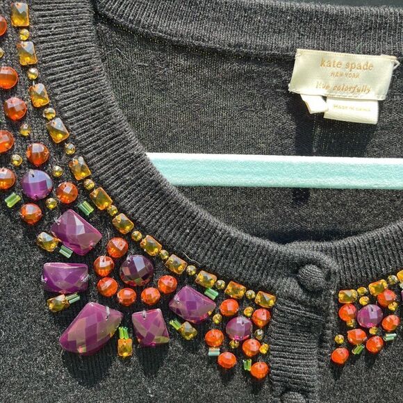 Kate Spade Colorful Jeweled Cardigan - Picture 2 of 8